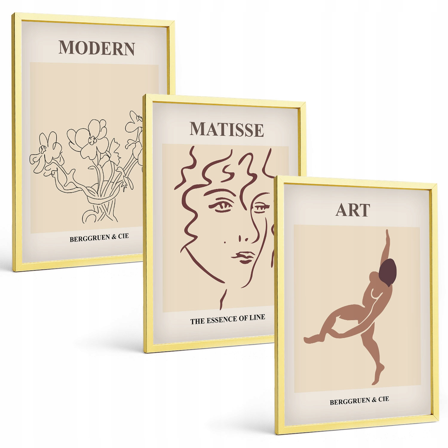 Efekt umělecké galerie Stylové grafiky květiny postav 3 Částečná sada