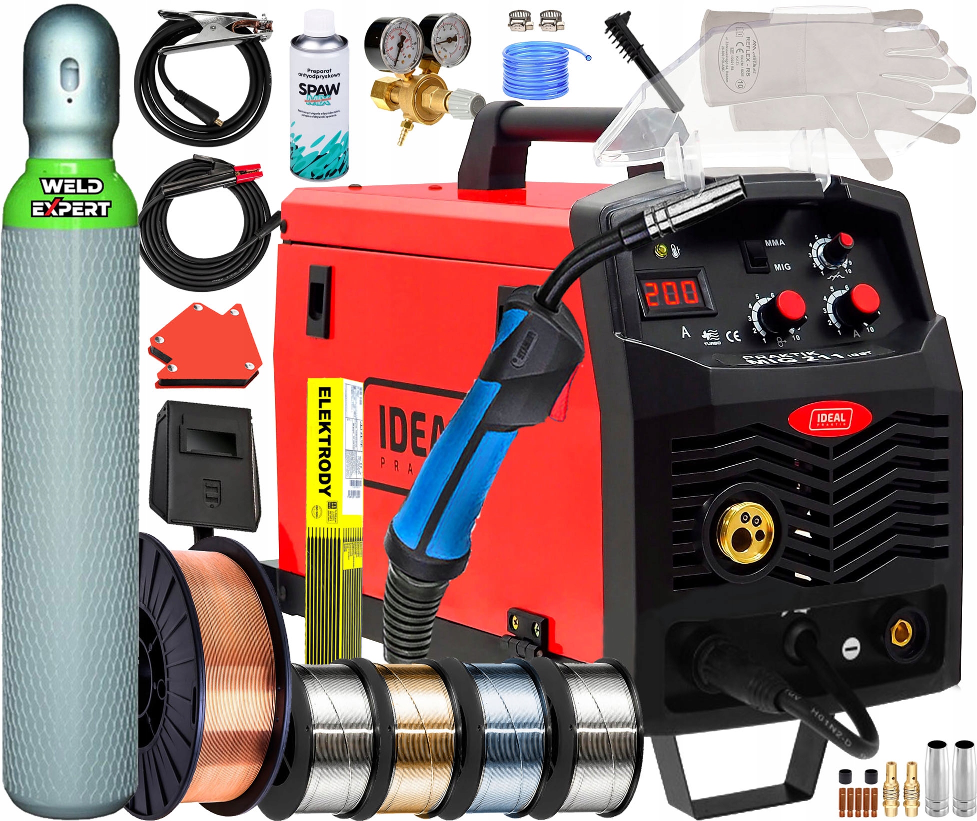 MIGOMAT DO ALUMINIUM IDEAL 200A MMA MIG TIG FLUX (PMIG211MMA) • Cena