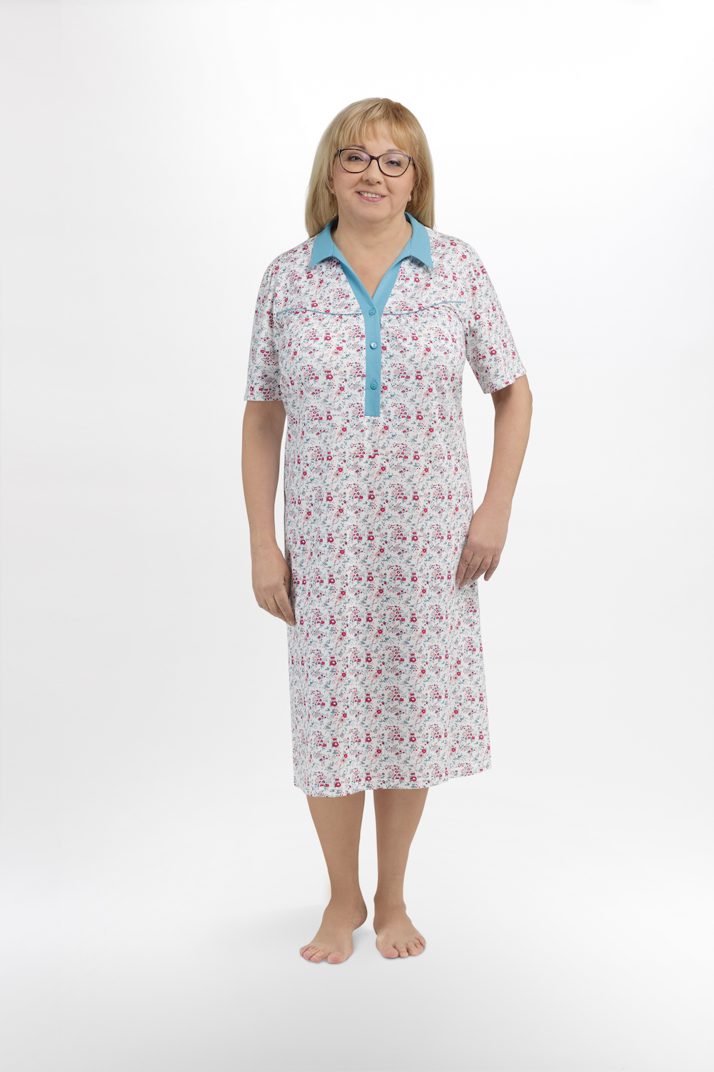 

Koszula nocna z rozpinanym rewersem dla Babci