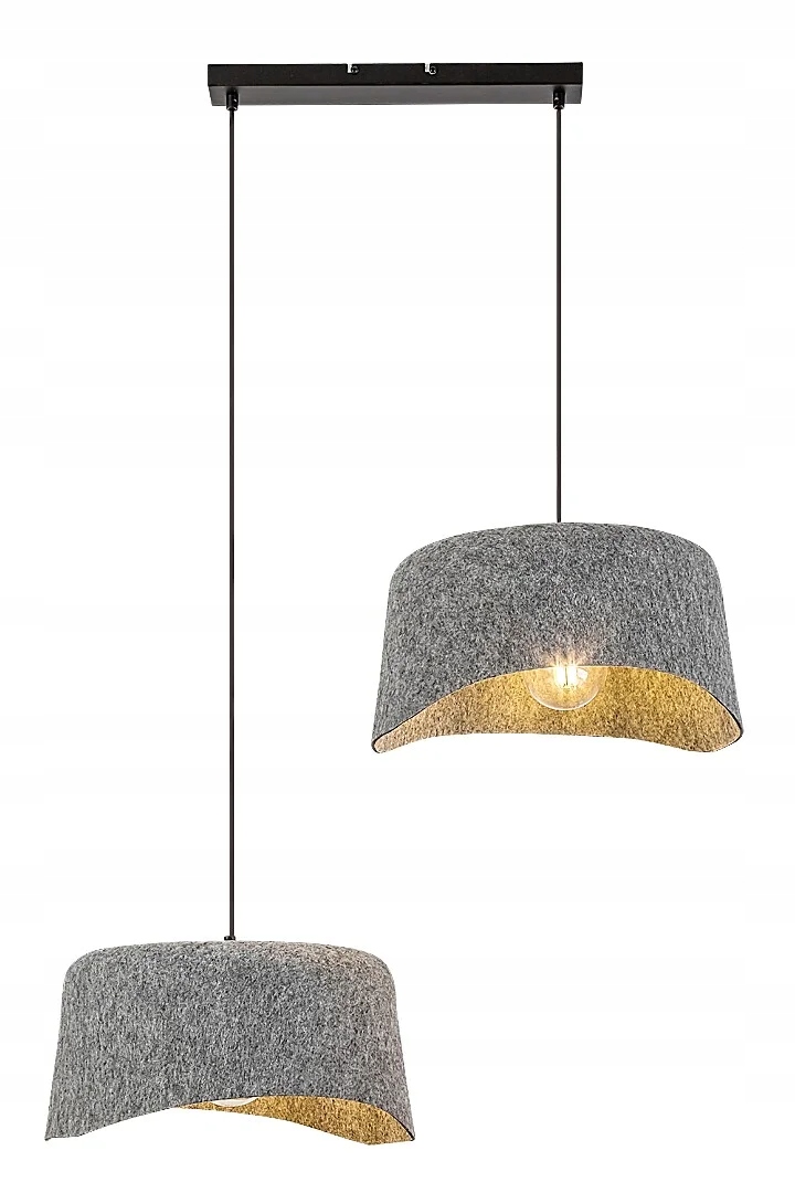 Závěsná lampa Rabalux Farelia černo-šedá 2xE27 kov/plst 120 cm