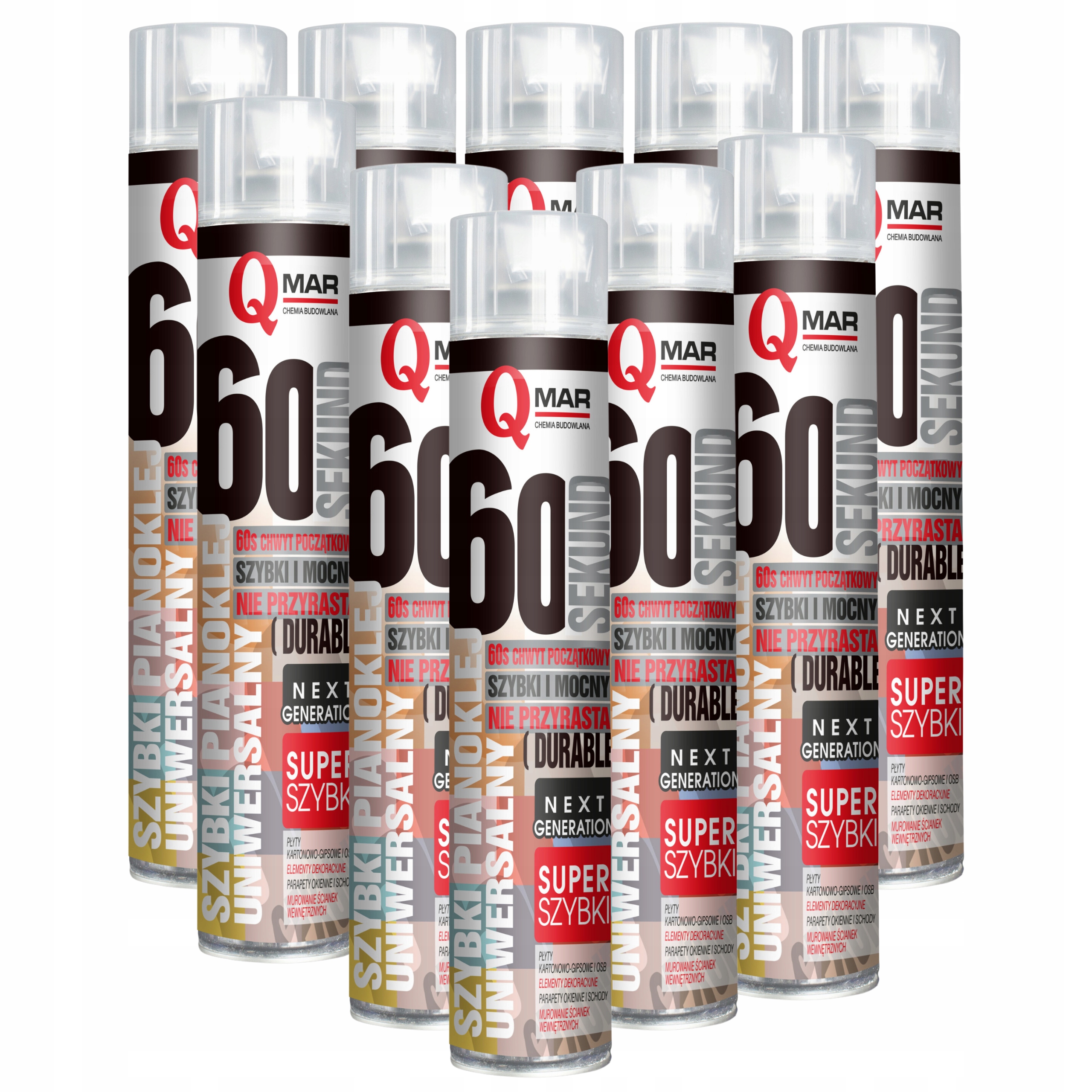 Piana 60 Sekund lepidlo na polystyren Eps Xps desek Gk Osb parapetů 10 Ks Qmar