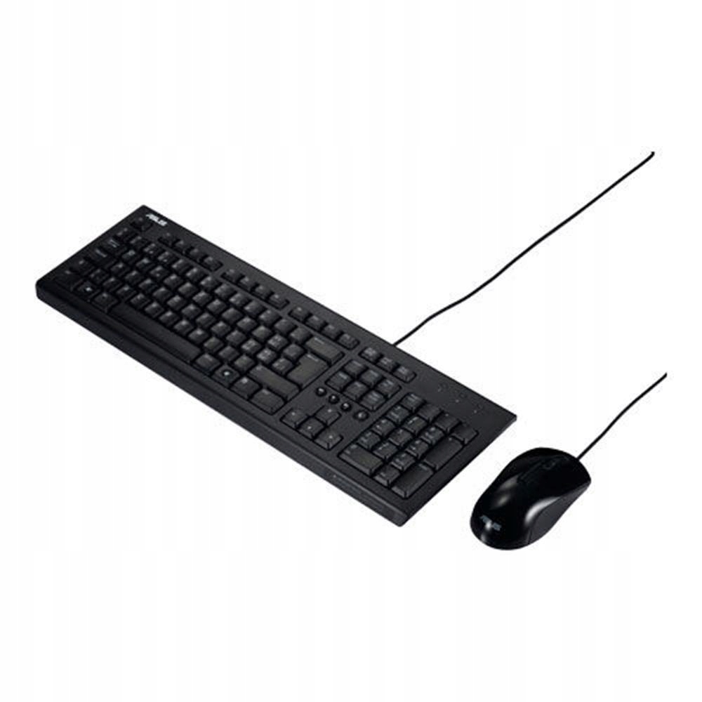 Asus U2000 Keyboard and Mouse Set Wired Us Black