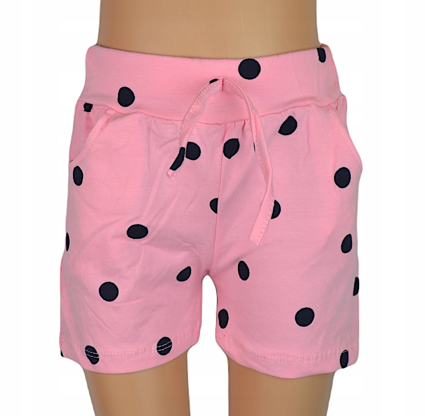 

Krótkie spodenki Groszki róż, bawełna roz.116