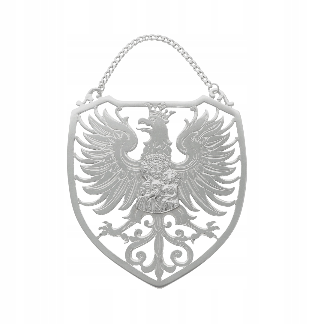 Ryngraf velký s Matkou Božskou Čenstochovskou stříbro rhodiované