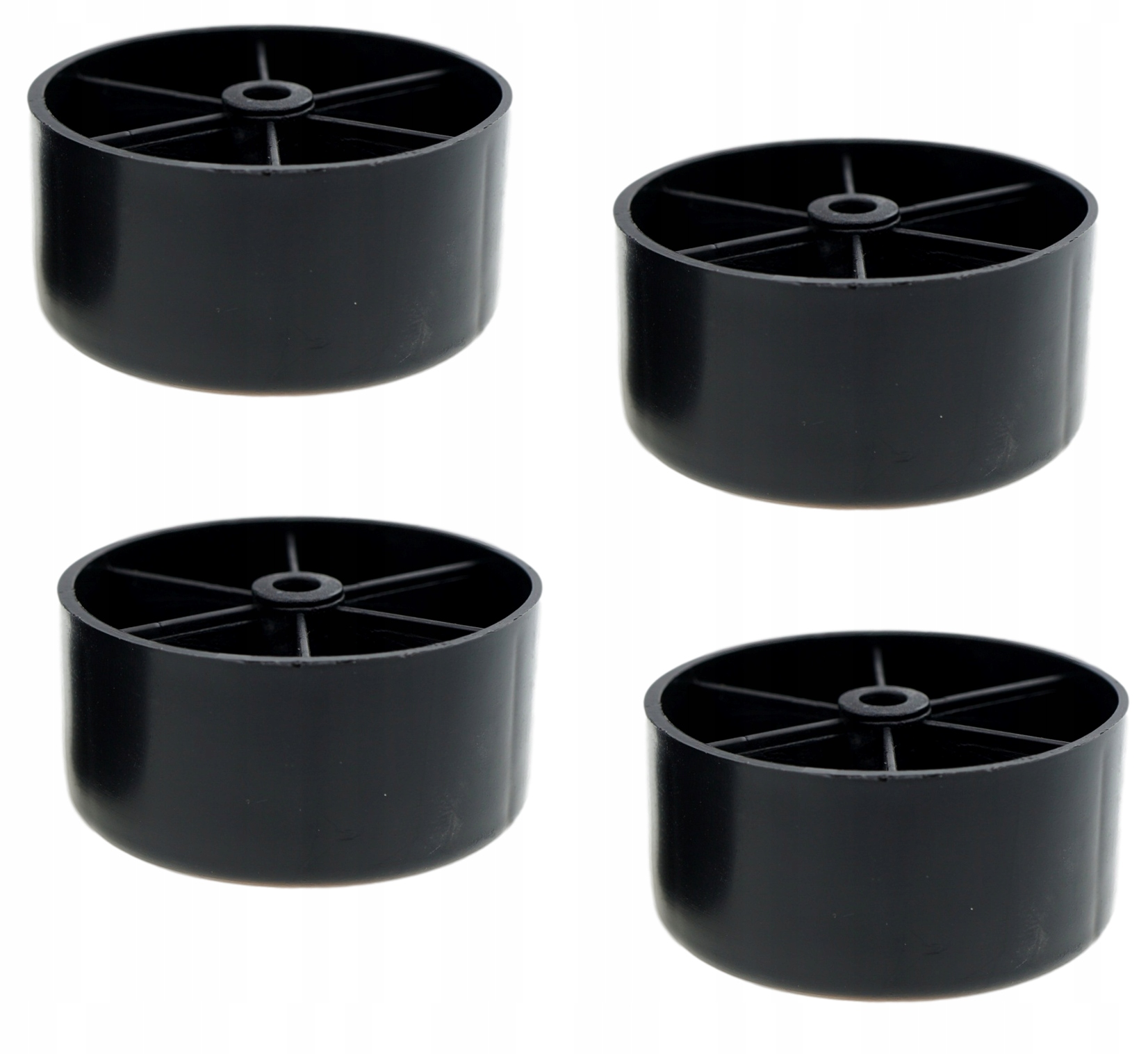 

4 x ślizgacz stopka meblowa czarna fi 50 x 25 mm