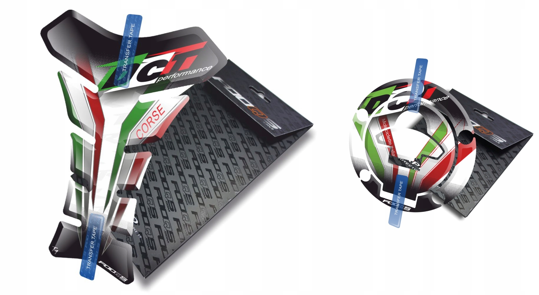 Tank-pad Cap-pad od společnosti Fooqs Ducati 848 1098 S Monster Panigale Bílý