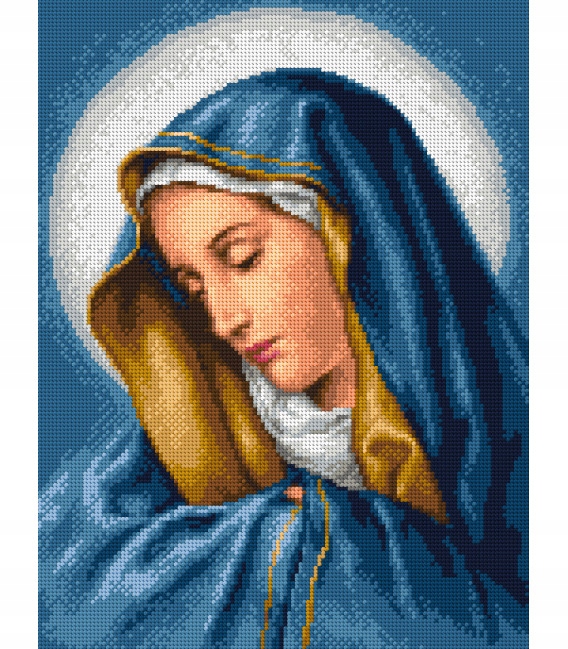 Vyšívací sada křížková polokřížková Marie 8043 kanva mulina 30x40