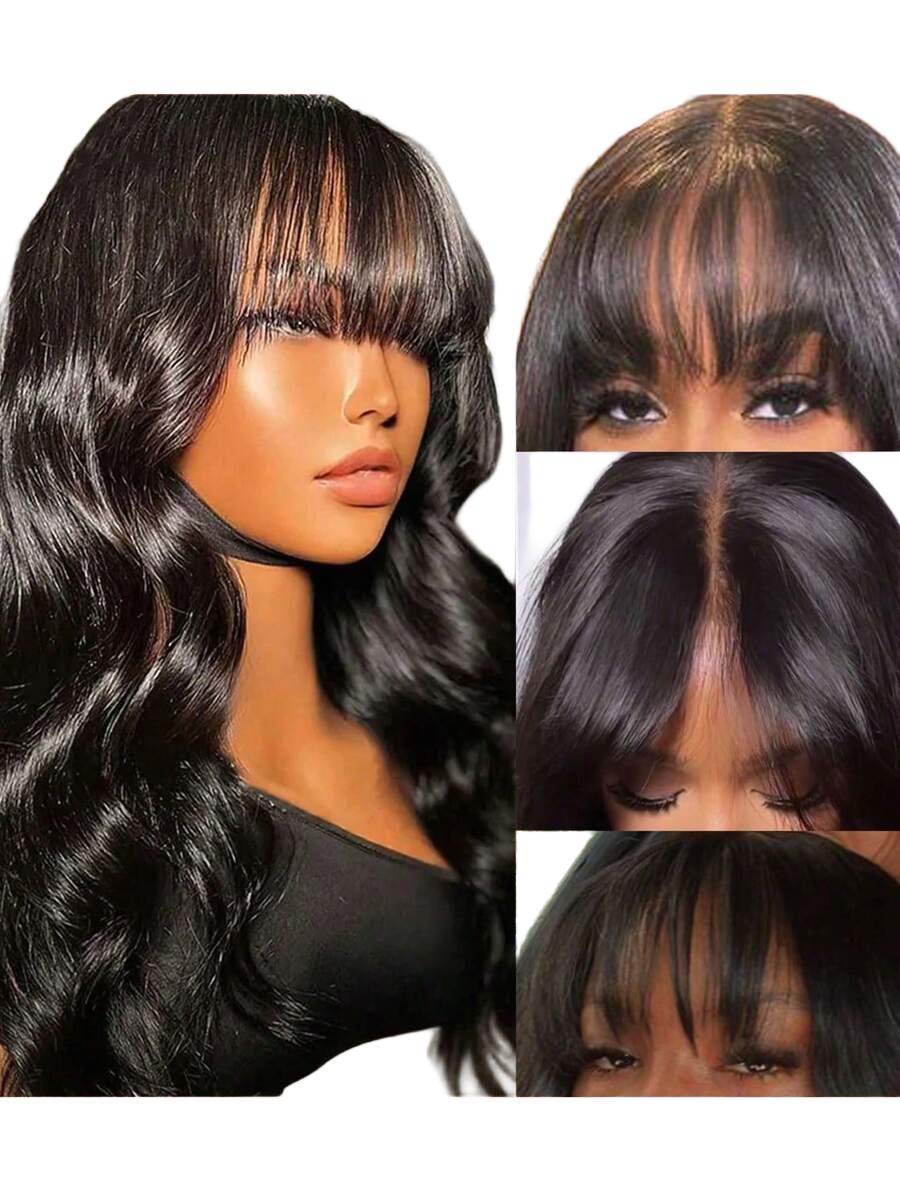 9am Hair černé vlasy Peruka ofina ZT2 45.7CM