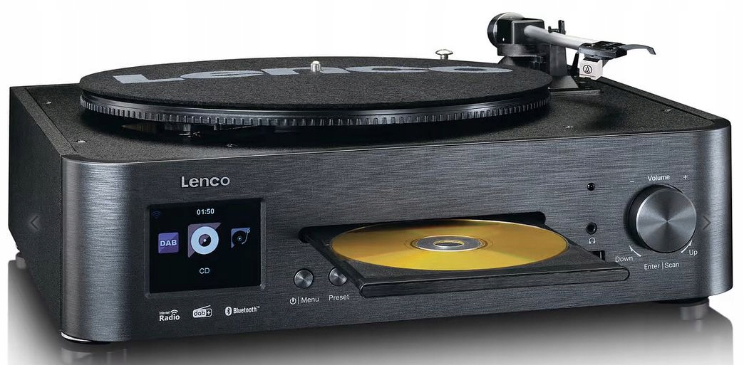 Radio Internetowe Lenco Gramofon DAB+ RDS WiFi USB SmartRadio Bluetooth Rodzaj odtwarzanych nośników CD Audio CD MP3 nośnik USB
