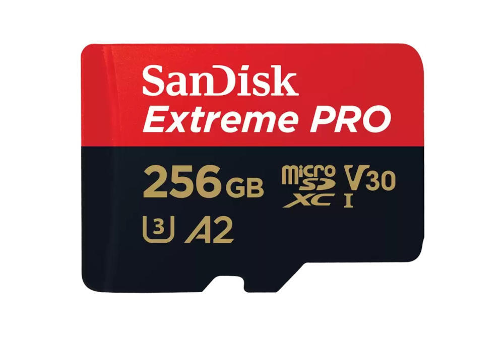 Karta pamięci micro SD SANDISK EXTREME PRO 256GB 200MB/s Pojemność karty 256 GB