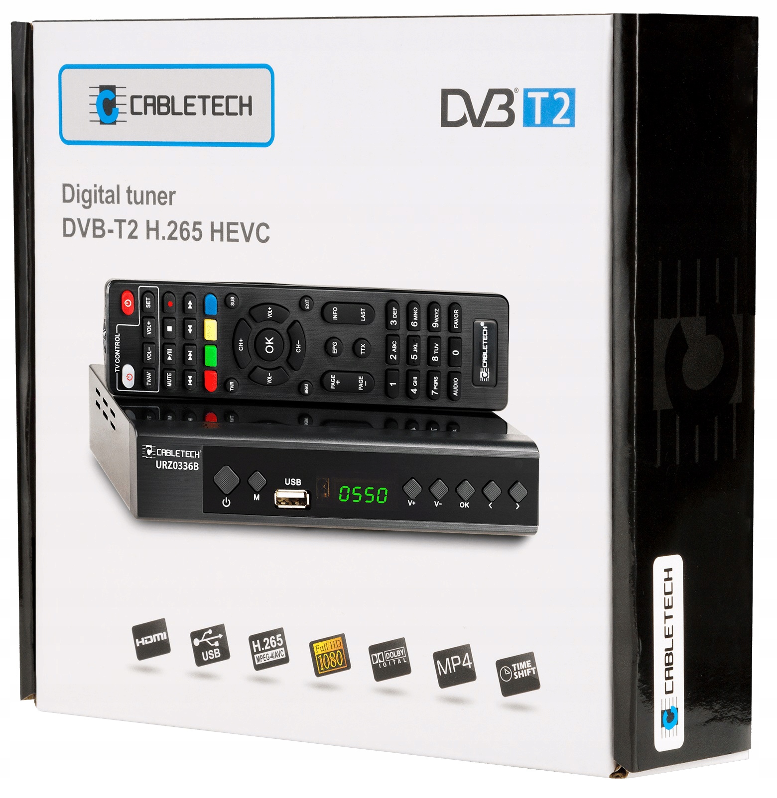 Dekoder DVB-T2 H.265 HEVC Tuner Telewizji Cyfrowej Naziemnej Cabletech EAN (GTIN) 5901890111171