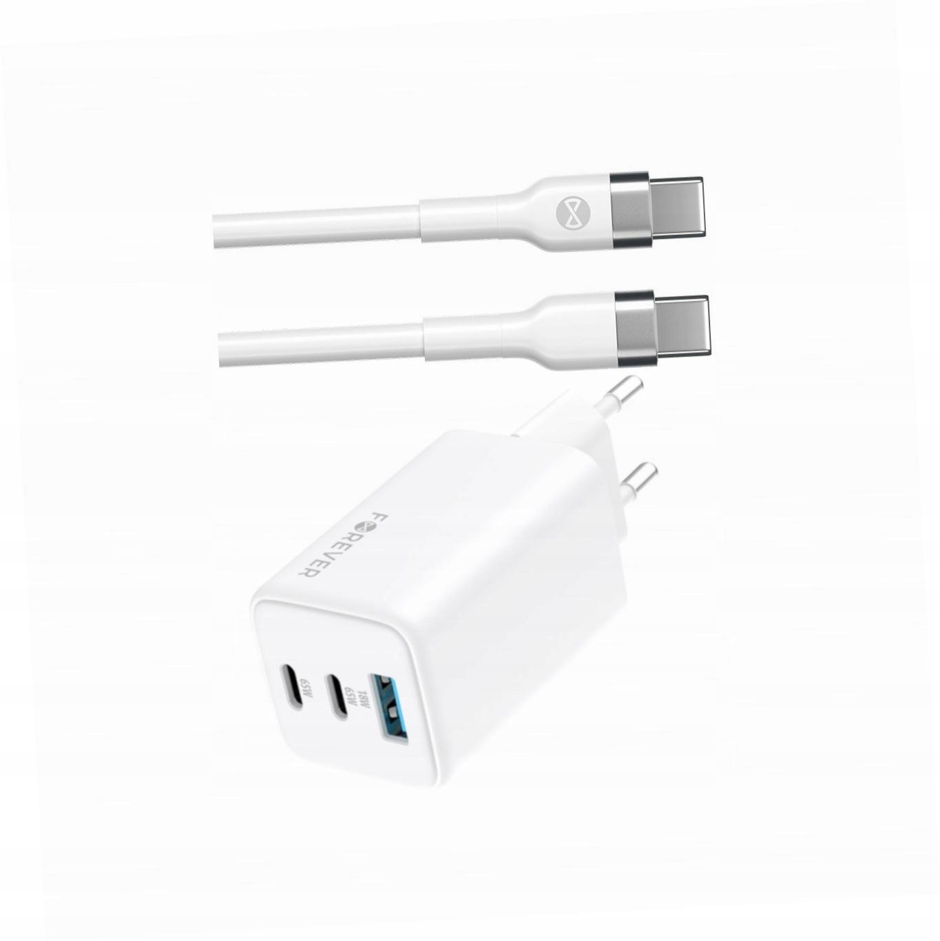 Szybka ładowarka GaN 65W z długim kablem 2m do Samsung S8 Plus G955