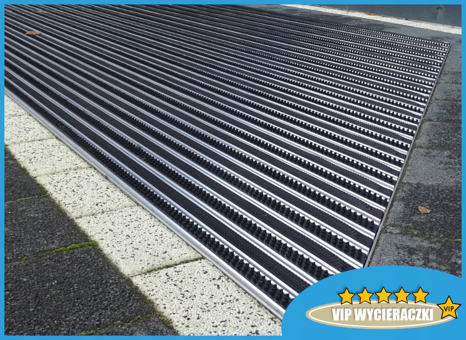 WYCIERACZKA ZEWNĘTRZNA ALU do kostki brukowej - wys. 12mm GUMA 75x50 Grubość 12 mm