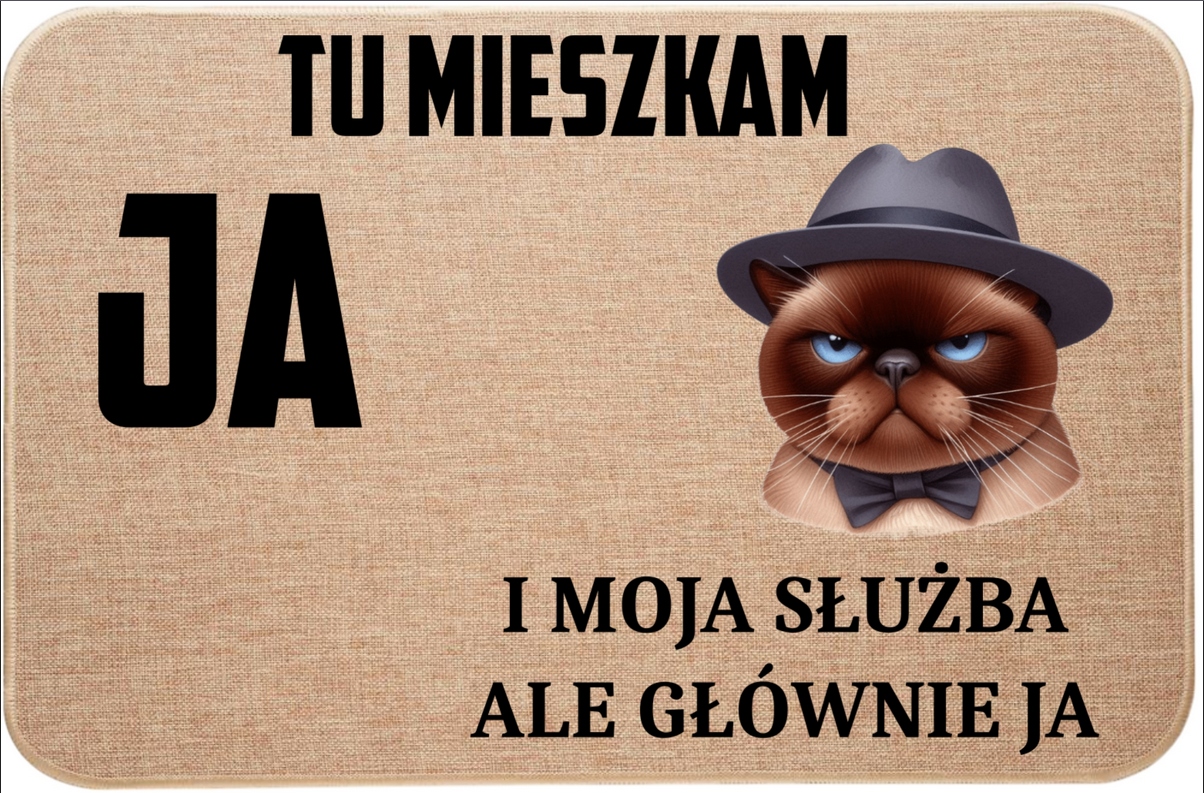 Lněná Rohožka S Kočkou, Tady Bydlím Já A Moje Služba, Ale Hlavně Já 6