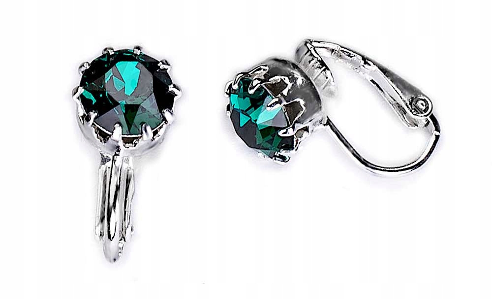 

Zielone Klipsy Swarovski Emerald Małe Jablonex