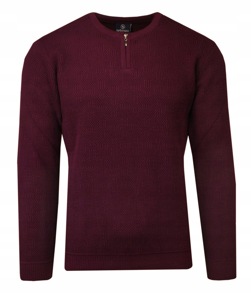 

Bordowy Wełniany Sweter Vip Stendo M