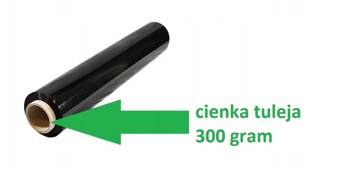 FOLIA STRETCH 1,5 - 1,2 kg netto KG CZARNA STRECZ Kolor czarny