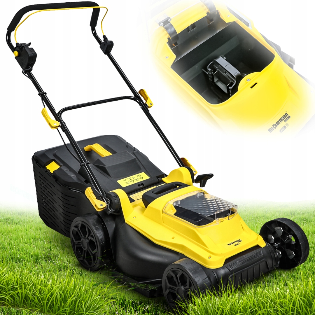 KOSIARKA AKUMULATOROWA 41CM ELEKTRYCZNA OGRODOWA DO TRAWY 40V KOSZ 45L