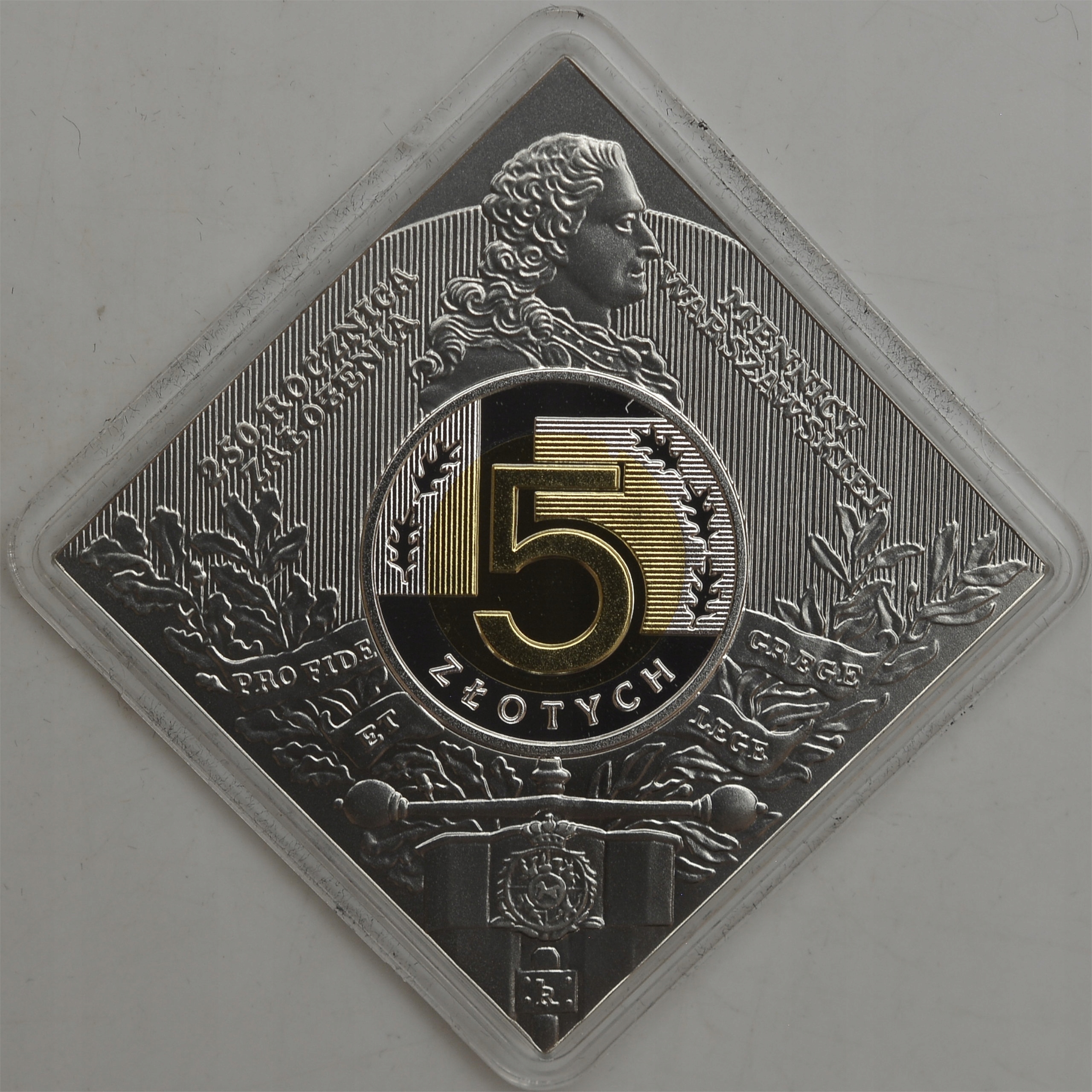 14.bj.RP, 5 ZŁ 2016 250 R.MENNICY WARSZAW.klipa