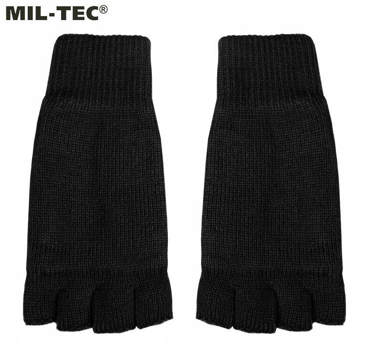 RĘKAWICE RĘKAWICZKI ZIMOWE 3M BEZ PALCÓW CZARNE Kolekcja MILITARIA,SURVIVAL