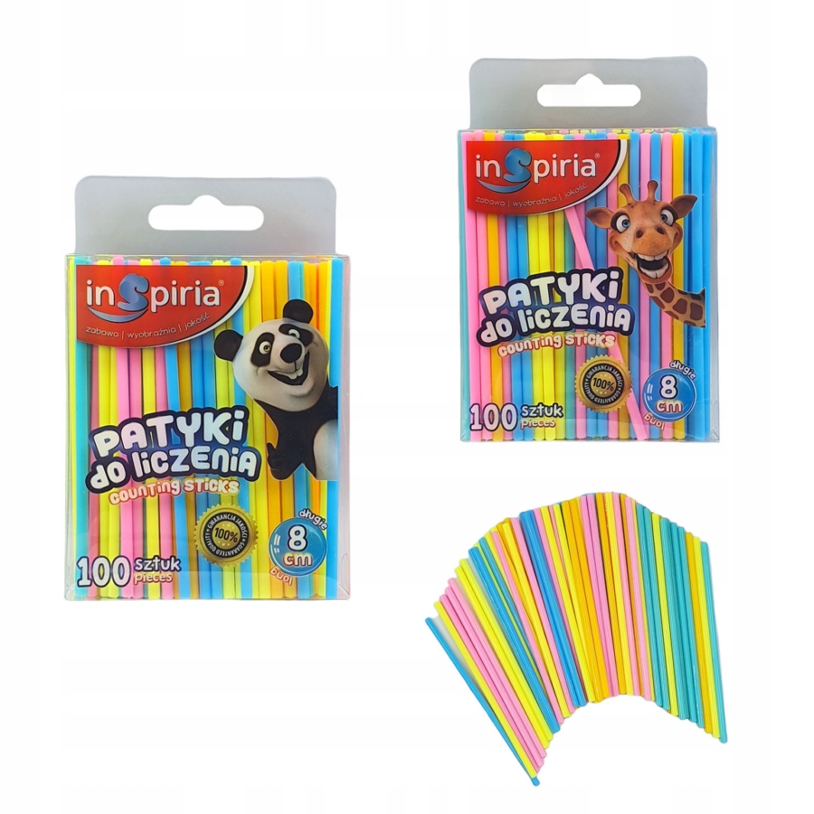 

Patyczki do liczenia okrągłe 100 szt Inspiria 8465