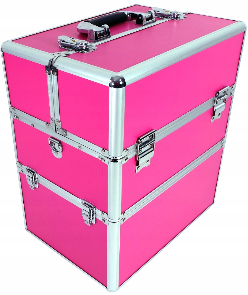XXL Kosmetický Kufřík Na Lampu, Lak Na Nehty, Vrtačku Růžový