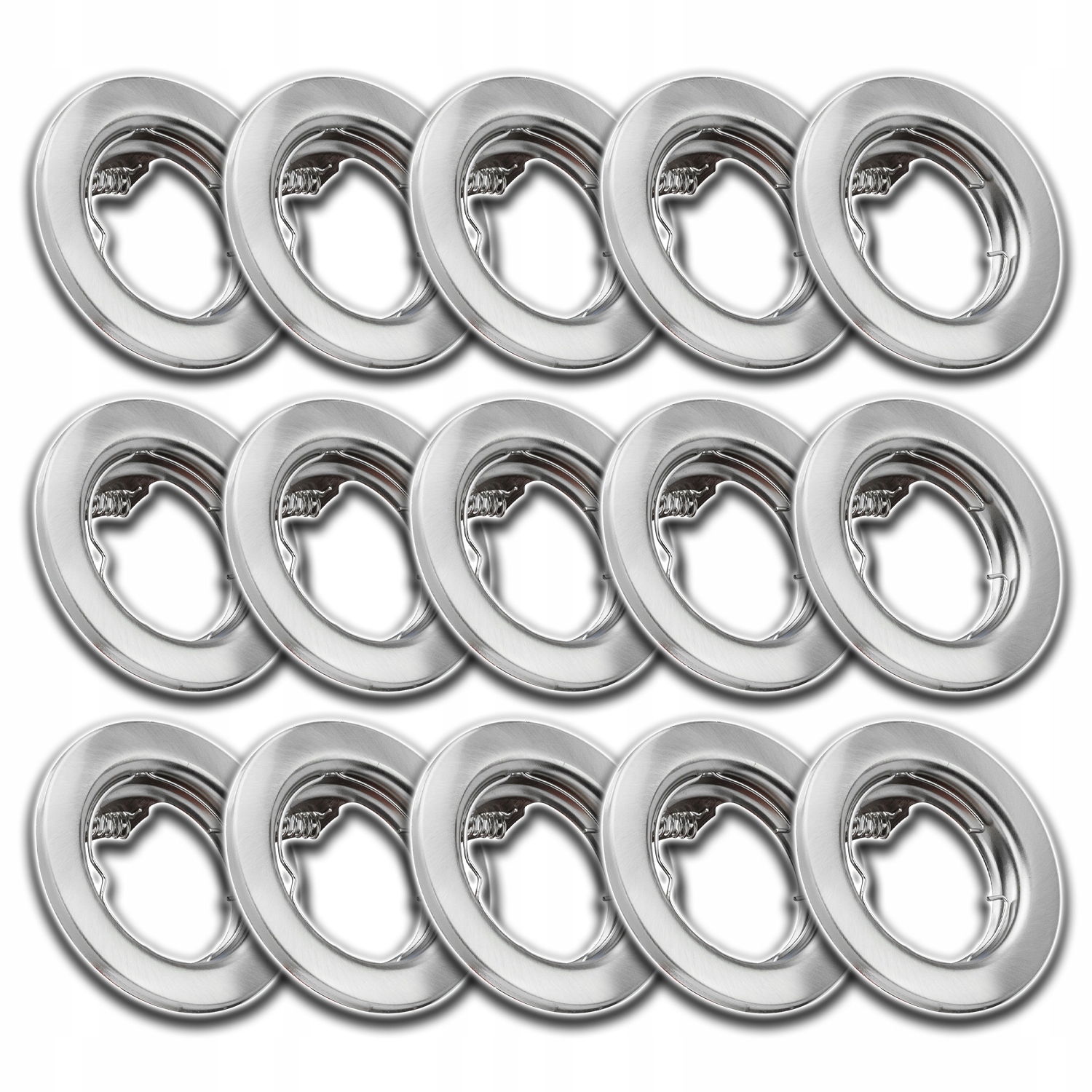 15xHLINÍKOVÉ Stropní Svítidlo Halogen Kruhové Očko Na Strop Satén