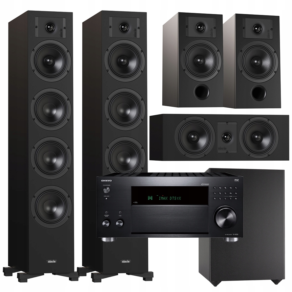 Indiana Line Diva 6 3 7 Basso 880 Onkyo TX-RZ50 8K HDR10 Sada 5.1