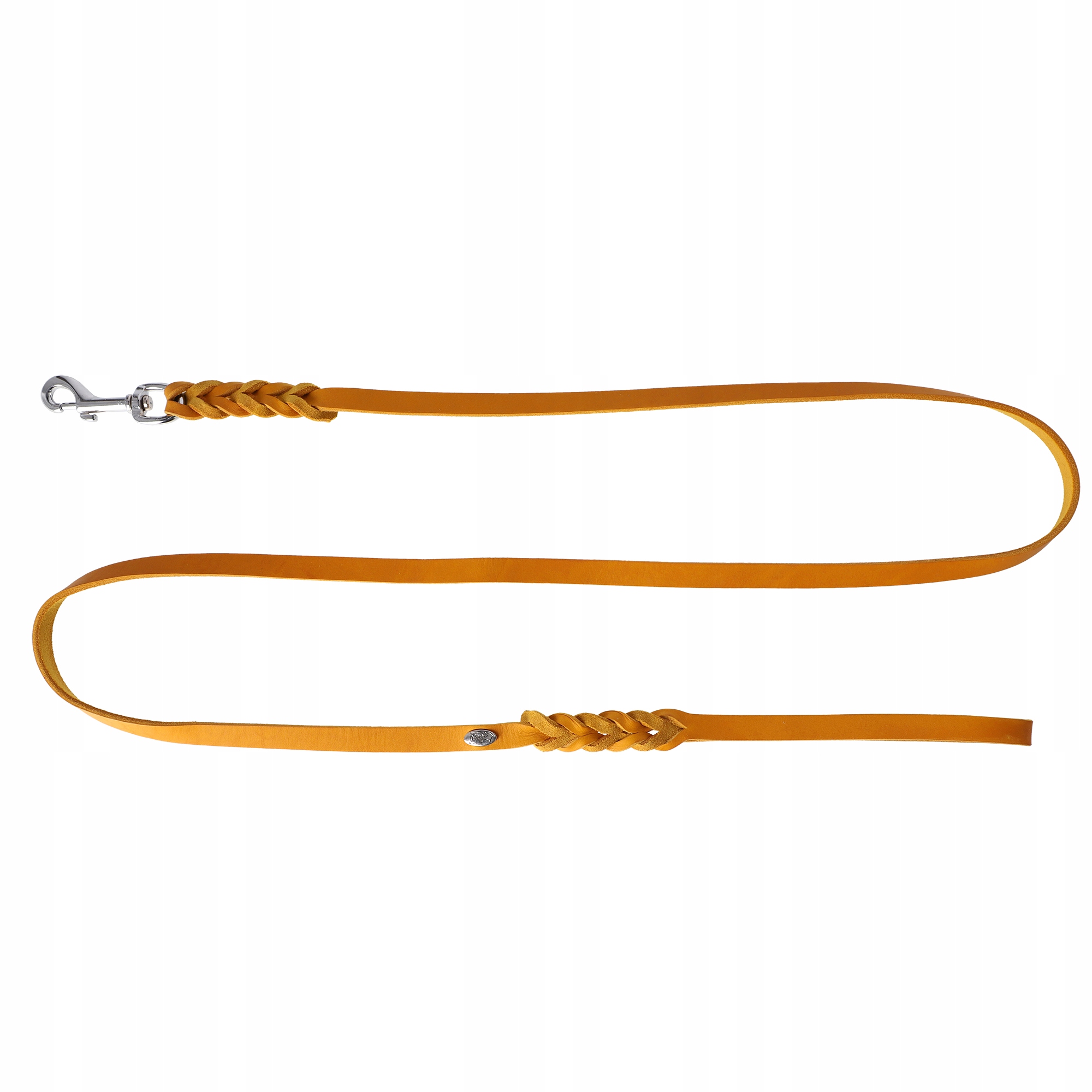 Levně Dingo Vodítko kožená Natural Leather Curry 1,5 x 180 cm