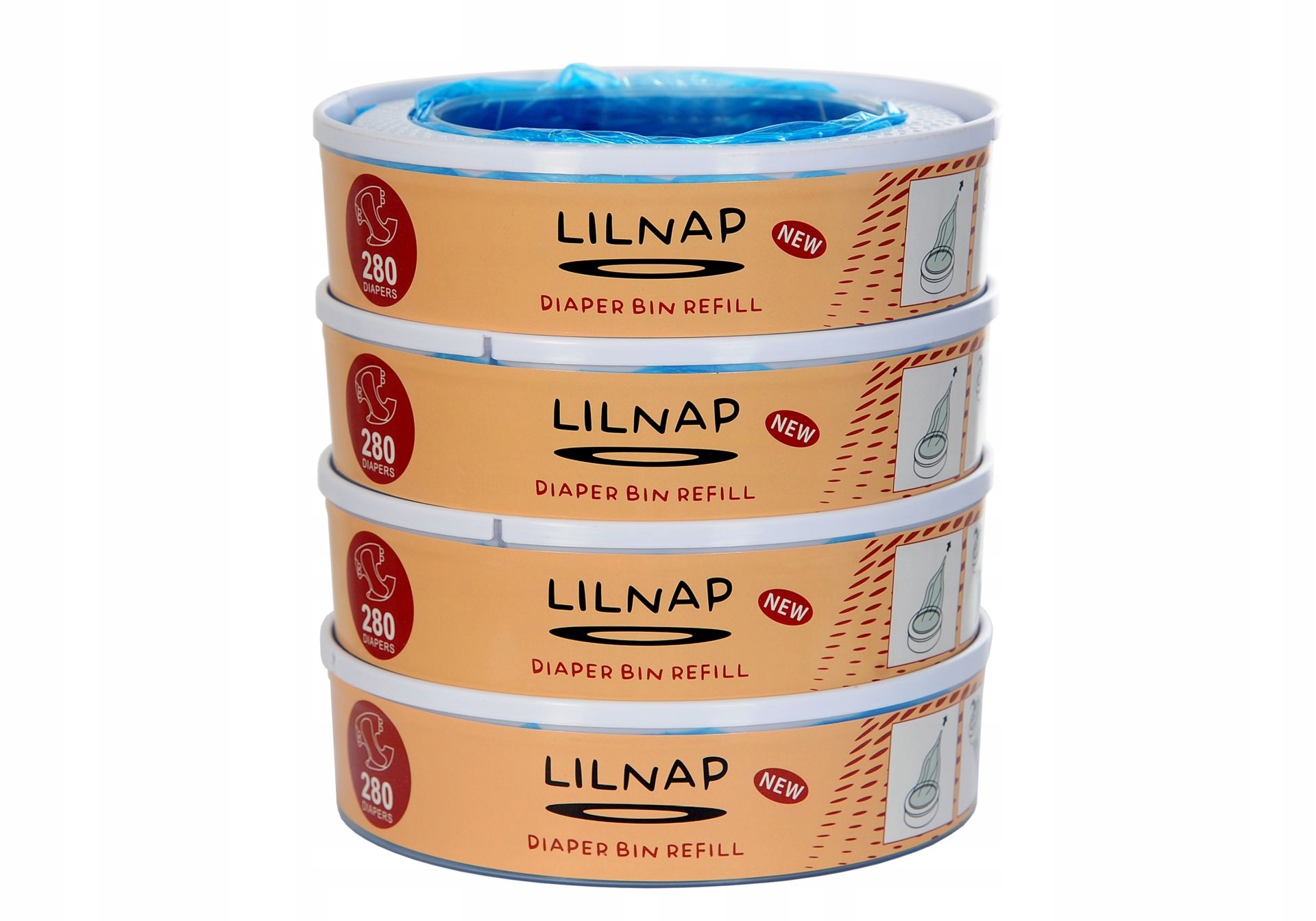 

Lilnap Wkład Do Kosza Na Pieluch Angelcare 4-PAK
