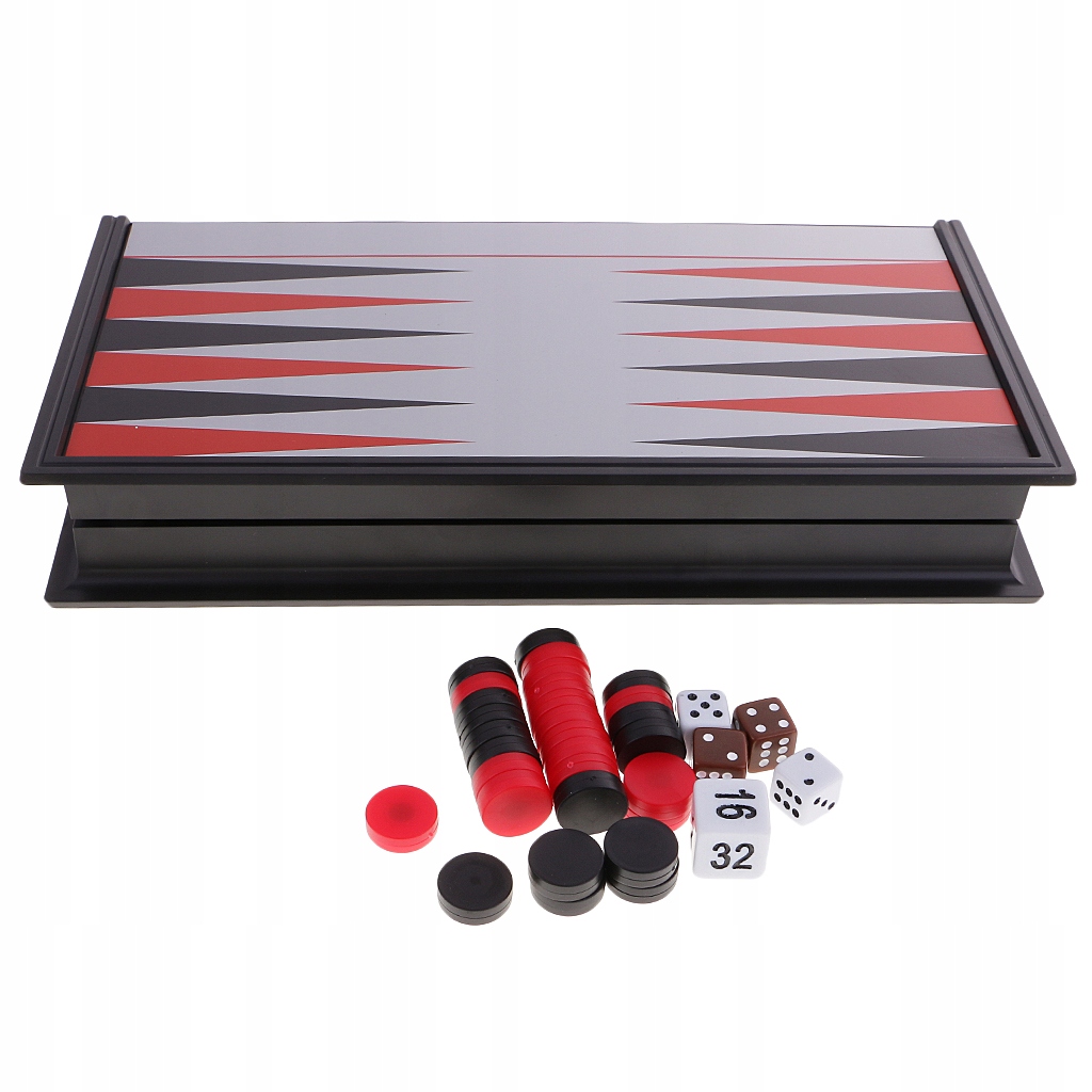 1x Backgammon Folding Chess Game Set Kids Teaching