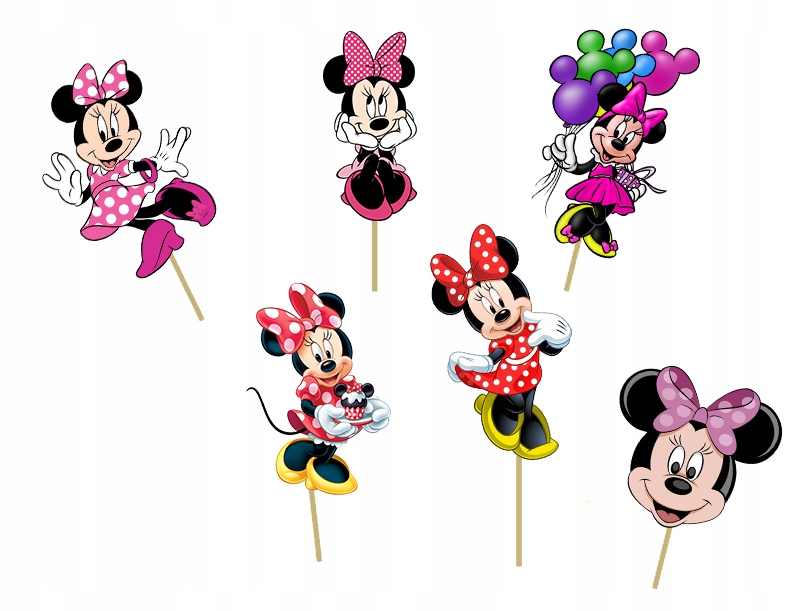 

Topper Pikery na tort Myszka Minnie dekoracja 6sz