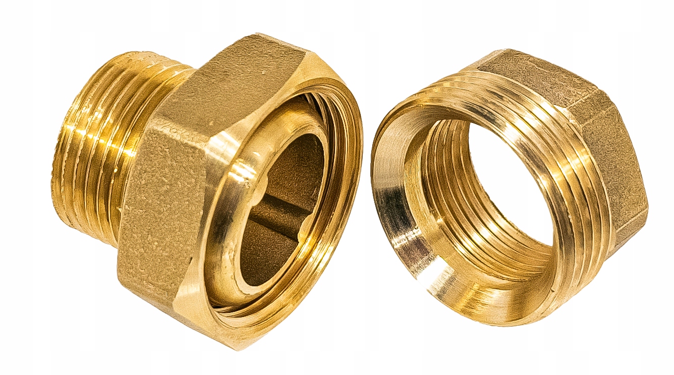 ŚRUBUNEK MOSIĘŻNY STOŻKOWY RÓWNOPRZELOTOWY FI 1" DN25 PROSTY MOCNY SOLIDNY Stan opakowania oryginalne