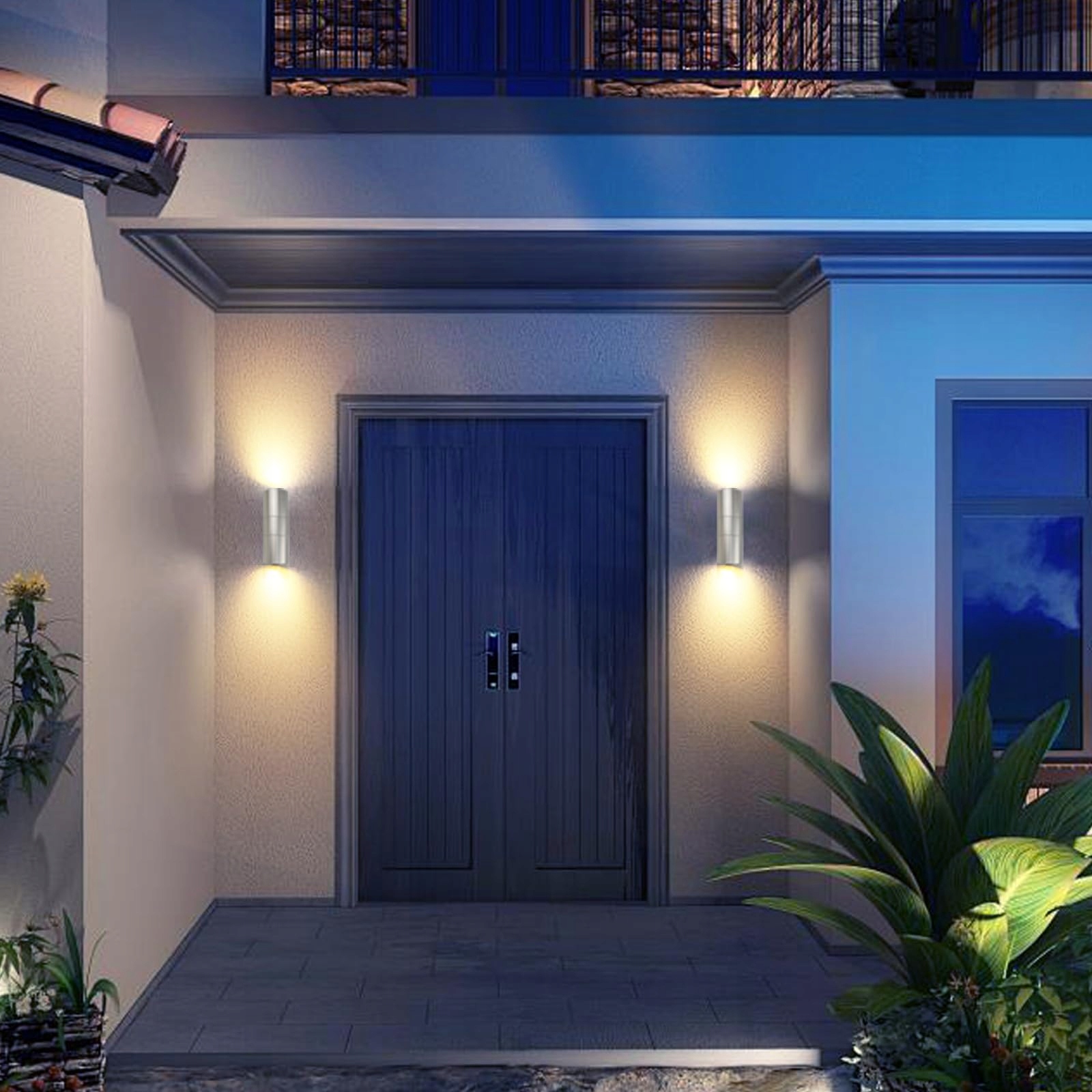 HIBAY Lampa Zewnętrzna z Czujnikiem Ruchu IP44 Stal Nierdzewna GU10 LED — miniatura 6