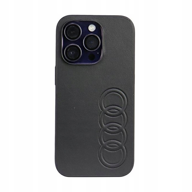Audi Synthetic Leather Etui iPhone 14 Pro (Czarny)