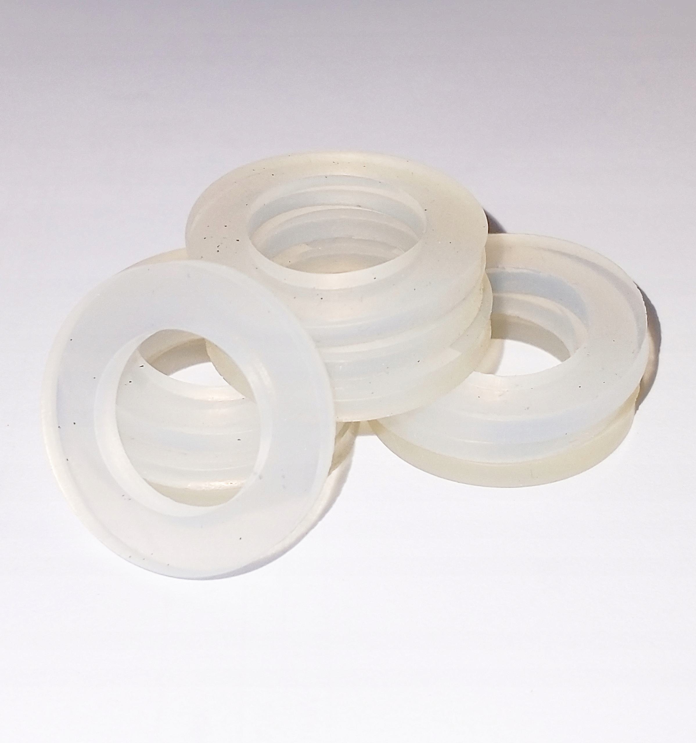 Uszczelki węża 1/2" Silikon Transparent Mleczny 10 sztuk