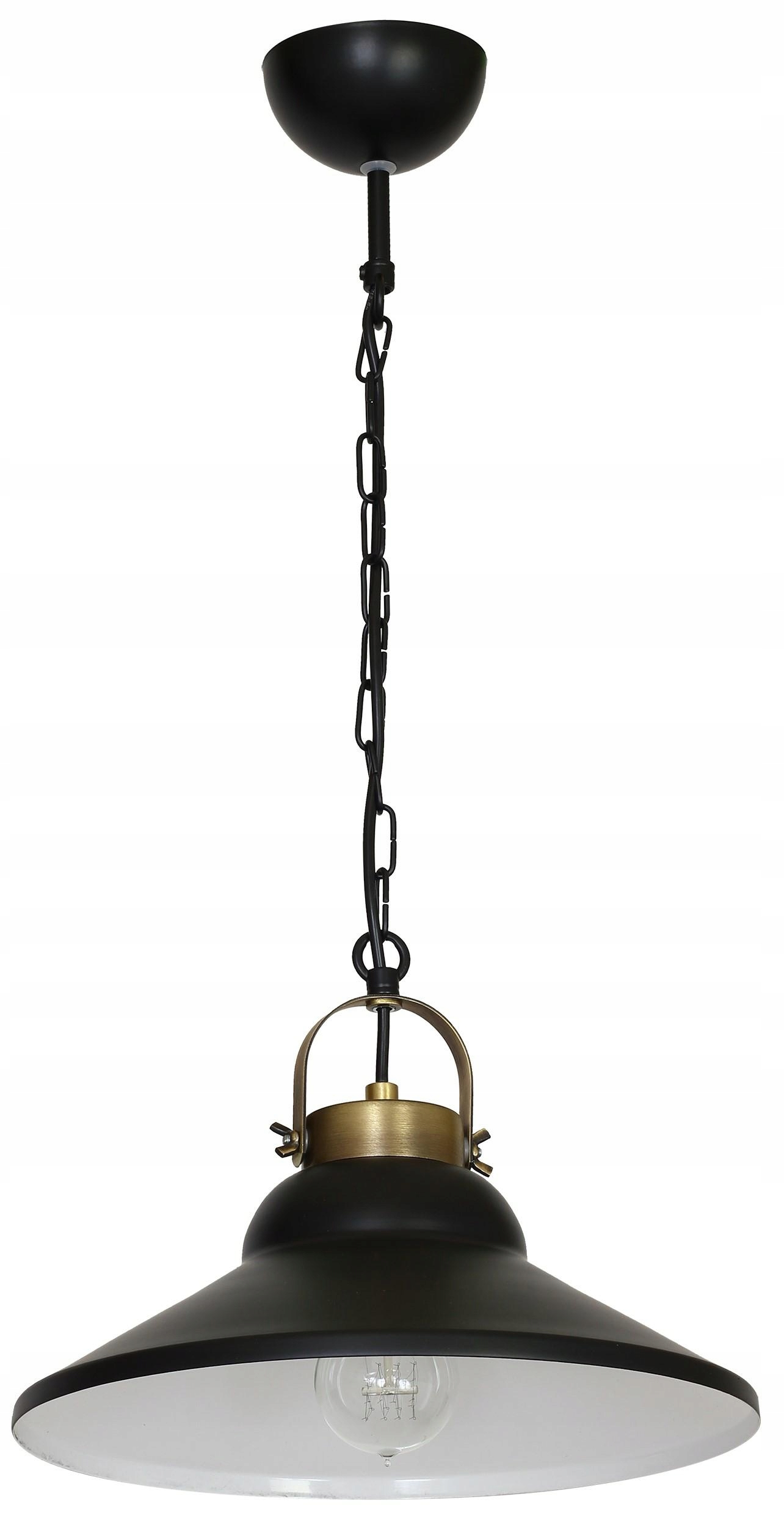 Závěsná stropní lampa Iron černá bílá 1xE27 31 cm moderní do kuchyně
