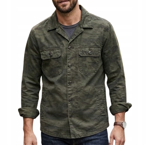 košile Abercrombie&Fitch S maskáčový worker
