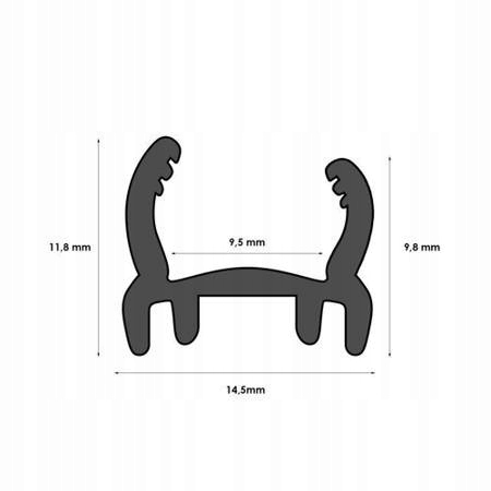 Listwa Progowa Dylatacyjna Elastyczna Do Łuków FLEX 3m DĄB BELFAST Profil B Szerokość 40 mm