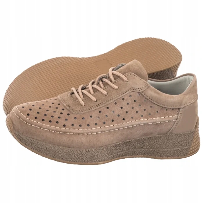 Kožené polobotky Sergio Leone Světle hnědé Sp 013 Béžové