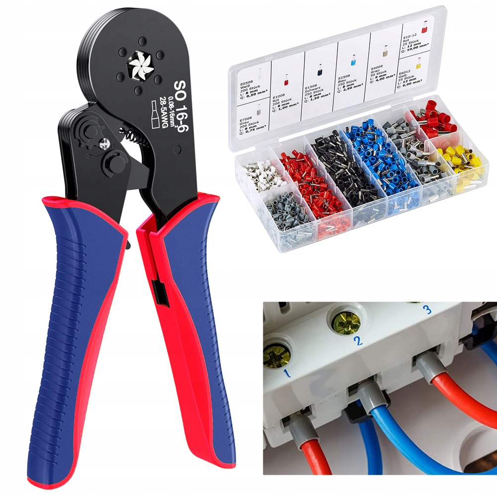 0,08 mm² 16 mm² Pražské Pouzdro Kabelů Konektorů Pouzdra Kabelů +1200 ks