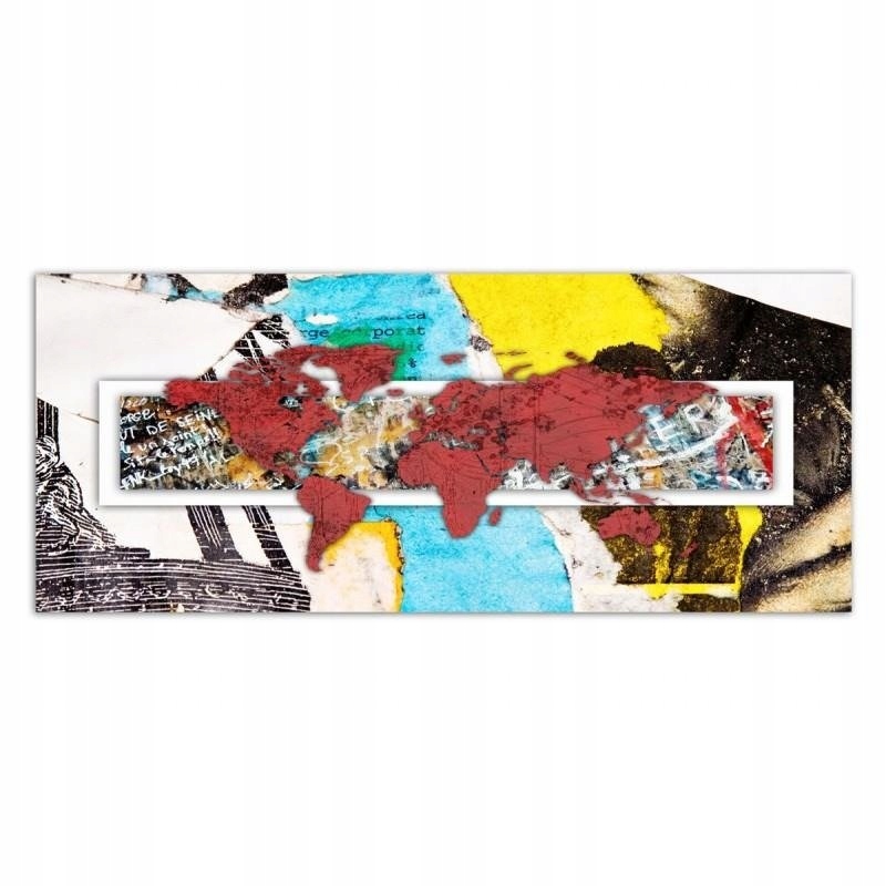 Obraz na plátně Panorama Mapa světa 120x40