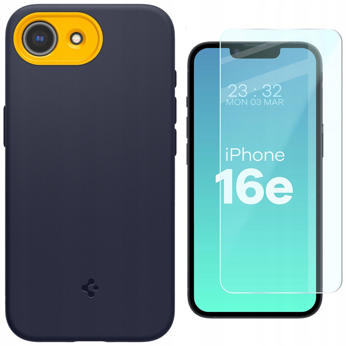 Pouzdro sklo pro iPhone 16e, Spigen Bizon sklo, kryt, pouzdro sada