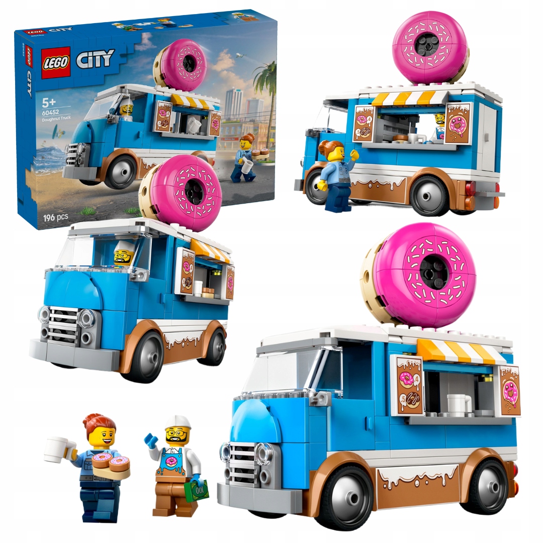 Lego City 60452 Město Nákladní auto s koblihami Mobilní kobliha Cukrárna