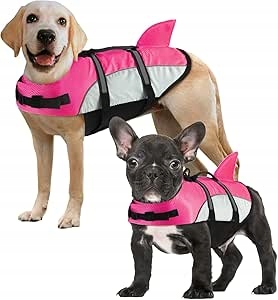 Levně Záchranná vesta pro psa na plavání ve vodě, velikost XL, barva růžová