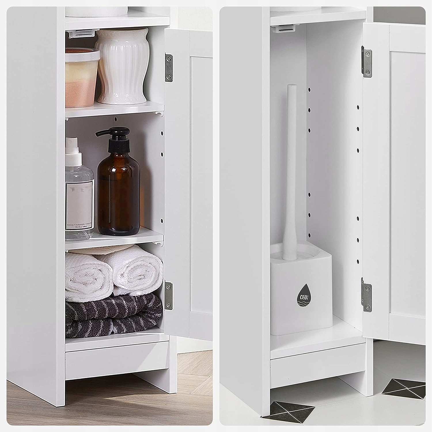 SZAFKA ŁAZIENKOWA WĄSKA NISZOWA DO ŁAZIENKI z 5 PÓŁKAMI Głębokość mebla 20 cm