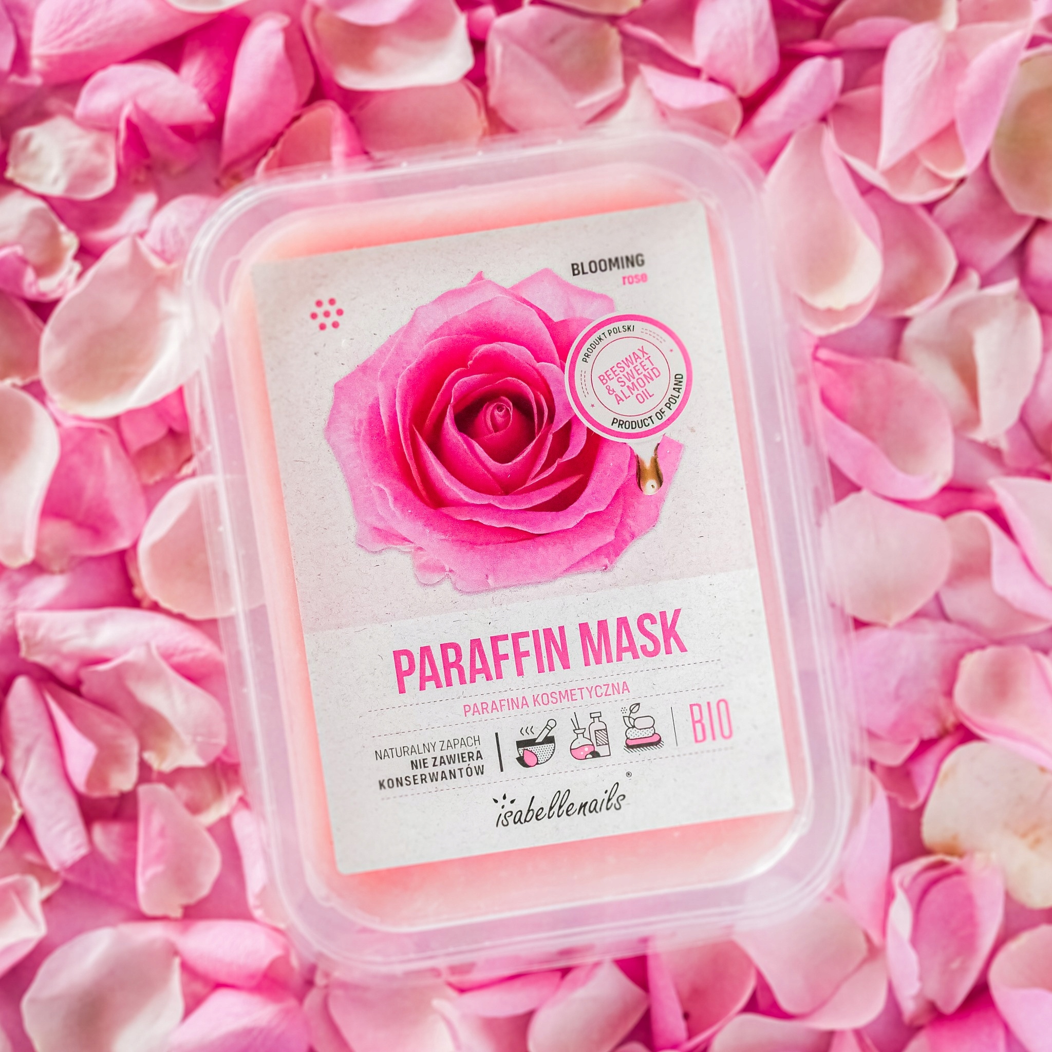 Parafina kosmetyczna do stóp dłoni 500ml zapachowa kwiatowa ROSE RÓŻA Waga 500 g