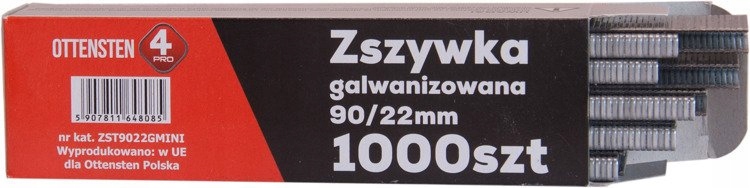 Ottensten ZSZYWKI STOLARSKIE TYP90 25mm 1000 szt. Liczba sztuk w opakowaniu 1000 szt.