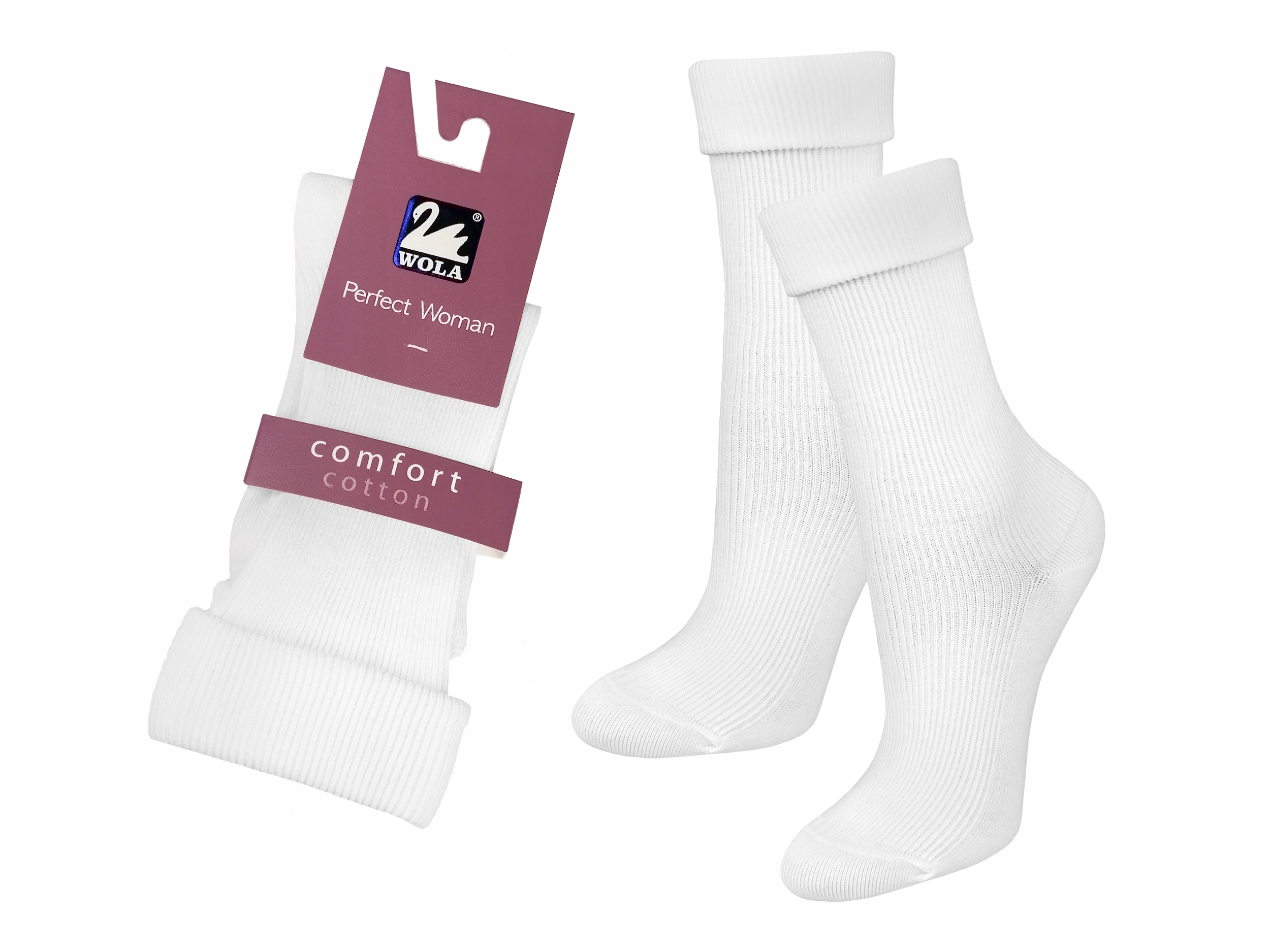 

Skarpety Comfort Wola Przylegające White 05A 36-38