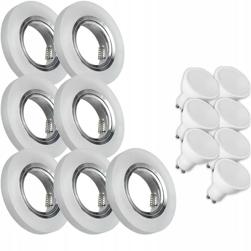 7X Skleněná Lampička Moderní Kulaté Stropní Svítidlo Kolo Silné Sklo Námraza 7W Led Žárovka